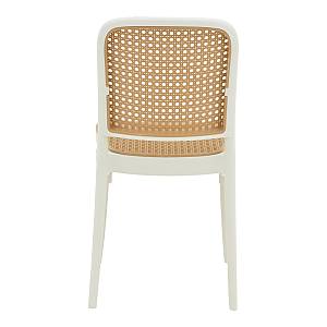 Καρέκλα Nereus pakoworld pp φυσικό-λευκό 45x43x84εκ