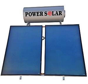 Powersolar GL 160lt 3m² Glass Τριπλής Ενέργειας Ηλιακός Θερμοσίφωνας Με Επιλεκτικό Συλλέκτη Full Plate και Βάση Κεραμοσκεπής