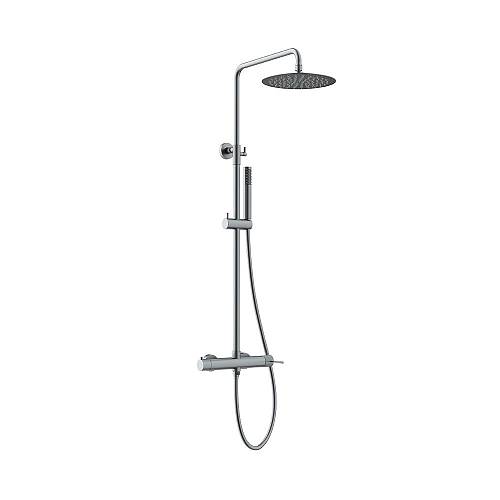 Orabella Terra Gun Metal Light - Στήλη ντουζ με στρόγγυλη κεφαλή Φ250