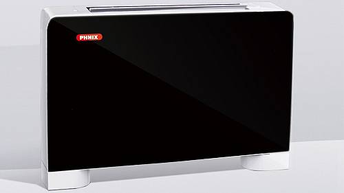 Phnix PFP-025V-CB-Black Μαύρο Fan Coil Δαπέδου Με Γυάλινη Πρόσοψη