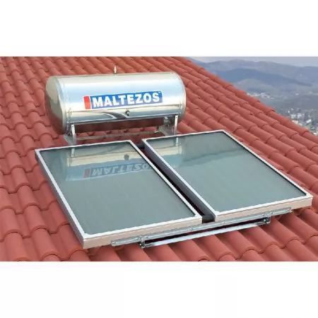 Maltezos H-R Ηλιακός Θερμοσίφωνας 160lt 2.7m² Inox Τριπλής Ενέργειας 3E/2 SAC 90x150 Κεραμοσκεπής