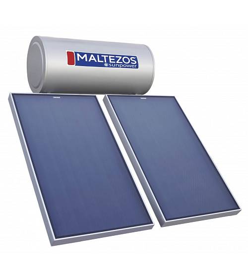 Maltezos Sunpower EM Ηλιακός Θερμοσίφωνας 300lt/2 SAC 130X150 Glass Διπλής Ενέργειας