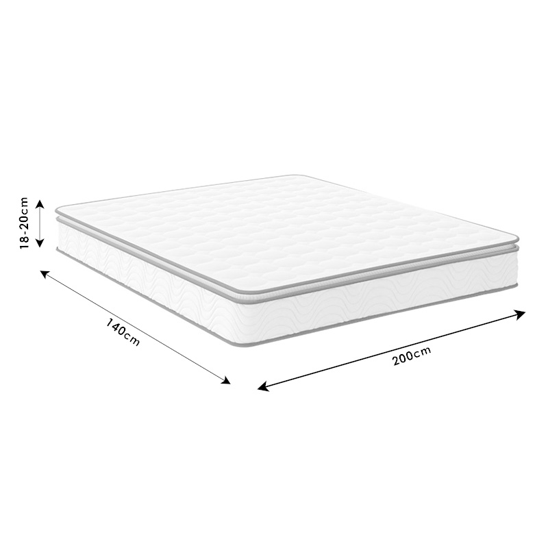 Στρώμα Perfecto pakoworld Continuous springs μονής όψης ανώστρωμα 22-24cm 140x200εκ